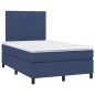 vidaXL Boxspringbett mit Matratze Blau 120x190 cm Stoff vidaXL Boxspringbett mit Matratze Blau 120x190 cm Stoff