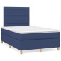 vidaXL Boxspringbett mit Matratze Blau 120x190 cm Stoff vidaXL Boxspringbett mit Matratze Blau 120x190 cm Stoff