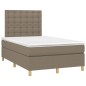 vidaXL Boxspringbett mit Matratze Taupe 120x190 cm Stoff vidaXL Boxspringbett mit Matratze Taupe 120x190 cm Stoff