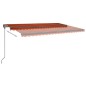 vidaXL Automatische Markise mit LED & Windsensor 5x3 m Orange Braun vidaXL Automatische Markise mit LED & Windsensor 5x3 m Orange Braun