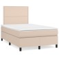 vidaXL Boxspringbett Matratze Cappuccino-Braun 120x190 cm Kunstleder vidaXL Boxspringbett Matratze Cappuccino-Braun 120x190 cm Kunstleder
