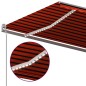 vidaXL Automatische Markise mit LED & Windsensor 5x3 m Orange Braun vidaXL Automatische Markise mit LED & Windsensor 5x3 m Orange Braun