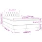 vidaXL Boxspringbett mit Matratze & LED Taupe 120x190 cm Stoff vidaXL Boxspringbett mit Matratze & LED Taupe 120x190 cm Stoff