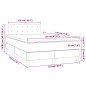 vidaXL Boxspringbett mit Matratze & LED Creme 120x190 cm Stoff vidaXL Boxspringbett mit Matratze & LED Creme 120x190 cm Stoff