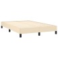 vidaXL Boxspringbett mit Matratze Creme 120x190 cm Stoff vidaXL Boxspringbett mit Matratze Creme 120x190 cm Stoff