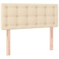 vidaXL Boxspringbett mit Matratze Creme 120x190 cm Stoff vidaXL Boxspringbett mit Matratze Creme 120x190 cm Stoff