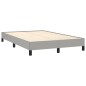 vidaXL Boxspringbett mit Matratze Hellgrau 120x190 cm Stoff vidaXL Boxspringbett mit Matratze Hellgrau 120x190 cm Stoff