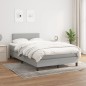 vidaXL Boxspringbett mit Matratze Hellgrau 120x190 cm Stoff vidaXL Boxspringbett mit Matratze Hellgrau 120x190 cm Stoff