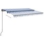 Automatische Markise mit LED & Windsensor 3x2,5 m Blau Weiß Automatische Markise mit LED & Windsensor 3x2,5 m Blau Weiß
