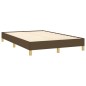 vidaXL Boxspringbett mit Matratze Dunkelbraun 120x190 cm Stoff vidaXL Boxspringbett mit Matratze Dunkelbraun 120x190 cm Stoff