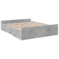 vidaXL Bettgestell mit Schubladen Betongrau 150x200 cm Holzwerkstoff vidaXL Bettgestell mit Schubladen Betongrau 150x200 cm Holzwerkstoff
