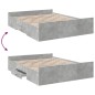 vidaXL Bettgestell mit Schubladen Betongrau 150x200 cm Holzwerkstoff vidaXL Bettgestell mit Schubladen Betongrau 150x200 cm Holzwerkstoff