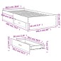 vidaXL Bettgestell mit Schubladen Schwarz 100x200 cm Holzwerkstoff vidaXL Bettgestell mit Schubladen Schwarz 100x200 cm Holzwerkstoff