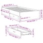 vidaXL Bettgestell mit Schubladen Betongrau 90x190 cm Holzwerkstoff vidaXL Bettgestell mit Schubladen Betongrau 90x190 cm Holzwerkstoff