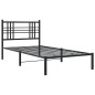 vidaXL Bettgestell mit Kopfteil Metall Schwarz 100x200 cm vidaXL Bettgestell mit Kopfteil Metall Schwarz 100x200 cm