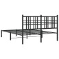 vidaXL Bettgestell mit Kopfteil Metall Schwarz 140x200 cm vidaXL Bettgestell mit Kopfteil Metall Schwarz 140x200 cm