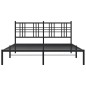 vidaXL Bettgestell mit Kopfteil Metall Schwarz 160x200 cm vidaXL Bettgestell mit Kopfteil Metall Schwarz 160x200 cm