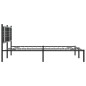 vidaXL Bettgestell mit Kopfteil Metall Schwarz 160x200 cm vidaXL Bettgestell mit Kopfteil Metall Schwarz 160x200 cm