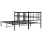 vidaXL Bettgestell mit Kopfteil Metall Schwarz 160x200 cm vidaXL Bettgestell mit Kopfteil Metall Schwarz 160x200 cm