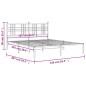 vidaXL Bettgestell mit Kopfteil Metall Schwarz 160x200 cm vidaXL Bettgestell mit Kopfteil Metall Schwarz 160x200 cm