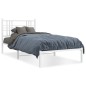 vidaXL Bettgestell mit Kopfteil Metall Weiß 90x190 cm vidaXL Bettgestell mit Kopfteil Metall Weiß 90x190 cm