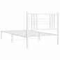 vidaXL Bettgestell mit Kopfteil Metall Weiß 90x190 cm vidaXL Bettgestell mit Kopfteil Metall Weiß 90x190 cm