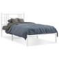 vidaXL Bettgestell mit Kopfteil Metall Weiß 100x190 cm vidaXL Bettgestell mit Kopfteil Metall Weiß 100x190 cm