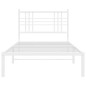 vidaXL Bettgestell mit Kopfteil Metall Weiß 100x190 cm vidaXL Bettgestell mit Kopfteil Metall Weiß 100x190 cm