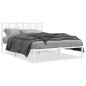 vidaXL Bettgestell mit Kopfteil Metall Weiß 140x190 cm vidaXL Bettgestell mit Kopfteil Metall Weiß 140x190 cm