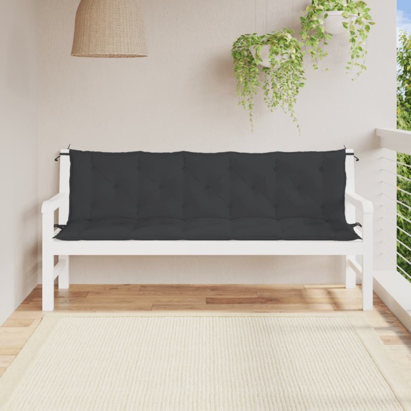 vidaXL Gartenbank-Auflagen 2 Stk. Schwarz 180x50x7 cm Oxford-Gewebe vidaXL Gartenbank-Auflagen 2 Stk. Schwarz 180x50x7 cm Oxford-Gewebe