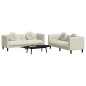 vidaXL 2-tlg. Sofagarnitur mit Kissen Creme Samt vidaXL 2-tlg. Sofagarnitur mit Kissen Creme Samt
