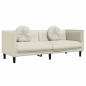 vidaXL 2-tlg. Sofagarnitur mit Kissen Creme Samt vidaXL 2-tlg. Sofagarnitur mit Kissen Creme Samt