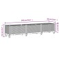 vidaXL Pflanzkasten mit Rollen Weiß 240x50x54 cm PP vidaXL Pflanzkasten mit Rollen Weiß 240x50x54 cm PP