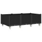 vidaXL Pflanzkasten mit Rollen Schwarz 150x80x54 cm PP vidaXL Pflanzkasten mit Rollen Schwarz 150x80x54 cm PP