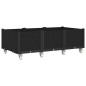 vidaXL Pflanzkasten mit Rollen Schwarz 150x80x54 cm PP vidaXL Pflanzkasten mit Rollen Schwarz 150x80x54 cm PP