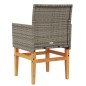 vidaXL Gartenstühle mit Kissen 2 Stk. Grau Poly Rattan Massivholz vidaXL Gartenstühle mit Kissen 2 Stk. Grau Poly Rattan Massivholz