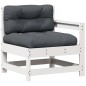 vidaXL 4-tlg. Garten-Lounge-Set mit Kissen Weiß Massivholz Kiefer vidaXL 4-tlg. Garten-Lounge-Set mit Kissen Weiß Massivholz Kiefer