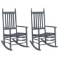 vidaXL Schaukelstühle mit Gebogenen Sitzen 2 Stk. Grau Pappelholz vidaXL Schaukelstühle mit Gebogenen Sitzen 2 Stk. Grau Pappelholz