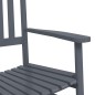 vidaXL Schaukelstühle mit Gebogenen Sitzen 2 Stk. Grau Pappelholz vidaXL Schaukelstühle mit Gebogenen Sitzen 2 Stk. Grau Pappelholz