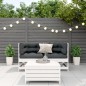 vidaXL 3-tlg. Garten-Lounge-Set mit Kissen Weiß Massivholz Kiefer