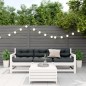 vidaXL 4-tlg. Garten-Lounge-Set mit Kissen Weiß Massivholz Kiefer vidaXL 4-tlg. Garten-Lounge-Set mit Kissen Weiß Massivholz Kiefer