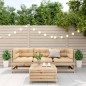 vidaXL 4-tlg. Garten-Lounge-Set mit Kissen Massivholz Kiefer vidaXL 4-tlg. Garten-Lounge-Set mit Kissen Massivholz Kiefer