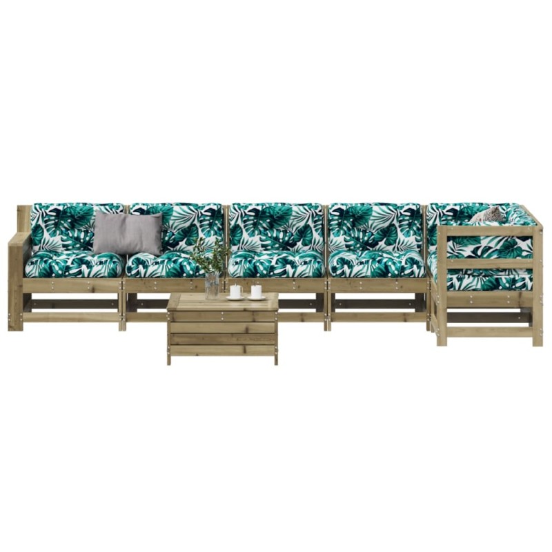 vidaXL 7-tlg. Garten-Lounge-Set mit Kissen Imprägniertes Kiefernholz vidaXL 7-tlg. Garten-Lounge-Set mit Kissen Imprägniertes Kiefernholz