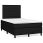 vidaXL Boxspringbett mit Matratze Schwarz 120x190 cm Stoff vidaXL Boxspringbett mit Matratze Schwarz 120x190 cm Stoff