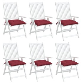 vidaXL Palettenkissen 6 Stk. Weinrot 50x50x7 cm Oxford-Gewebe