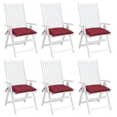 vidaXL Palettenkissen 6 Stk. Weinrot 50x50x7 cm Oxford-Gewebe