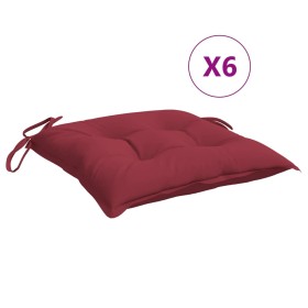 vidaXL Palettenkissen 6 Stk. Weinrot 50x50x7 cm Oxford-Gewebe
