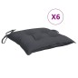 vidaXL Stuhlkissen 6 Stk. Anthrazit 40x40x7 cm Oxford-Gewebe vidaXL Stuhlkissen 6 Stk. Anthrazit 40x40x7 cm Oxford-Gewebe