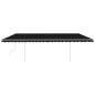 vidaXL Markise Manuell Einziehbar mit LED 6x3,5 m Anthrazit vidaXL Markise Manuell Einziehbar mit LED 6x3,5 m Anthrazit