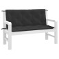 vidaXL Gartenbank-Auflagen 2 Stk. Schwarz 120x50x7 cm Oxford-Gewebe